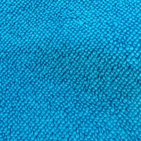 Aqua funky bright blue Terry cropped pants SZ M beach lounge - Picture 4 of 6